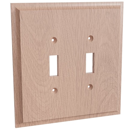 Designs Of Distinction Double Light Switch Plate - Quarter Sawn Red Oak 01451001QS1